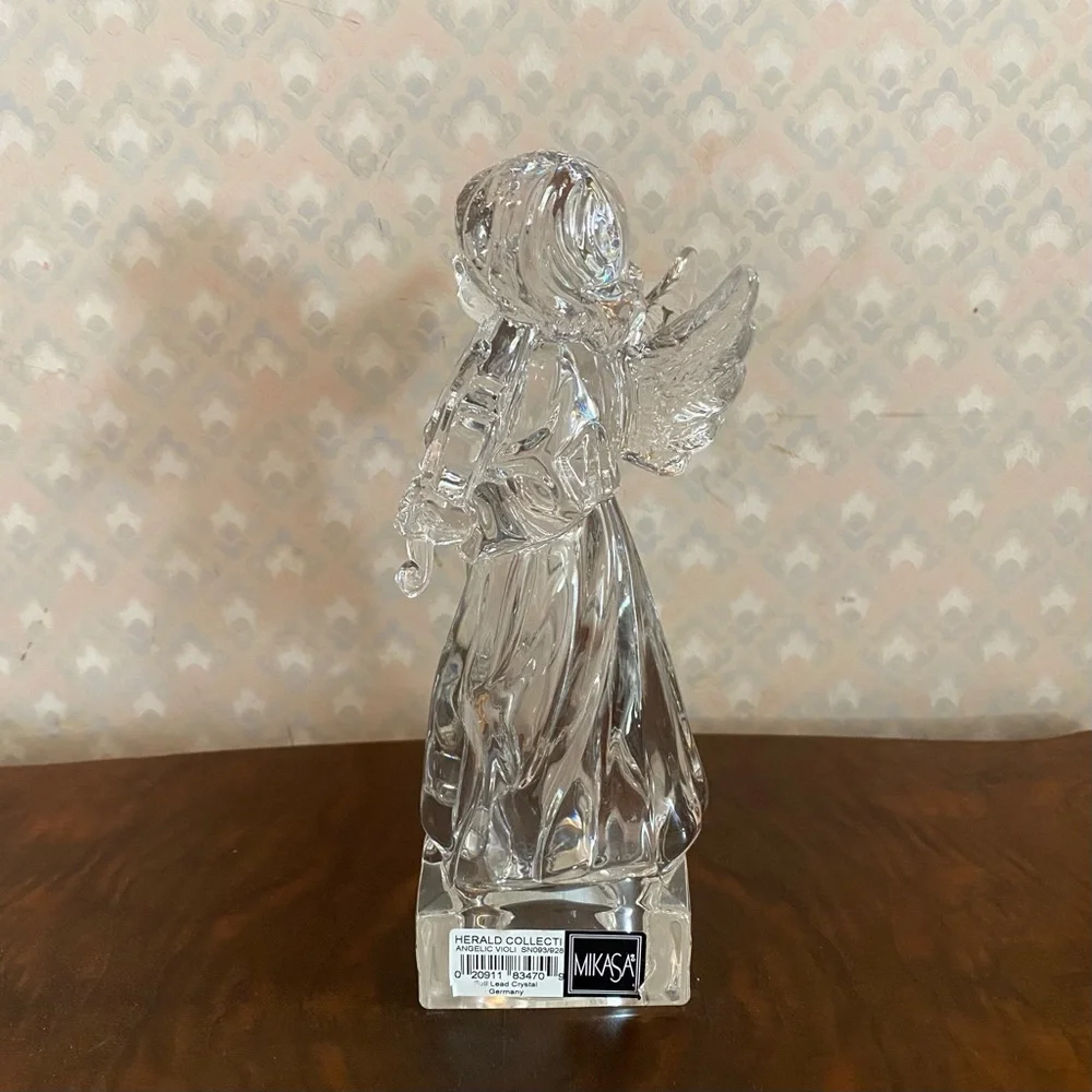 Mikasa Angelic Violin Figurine Full Lead Crystal NIB - Picture 3 of 6